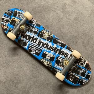 Vintage Tech Deck World Industries Fingerboard Boom Box Stereo Graphic